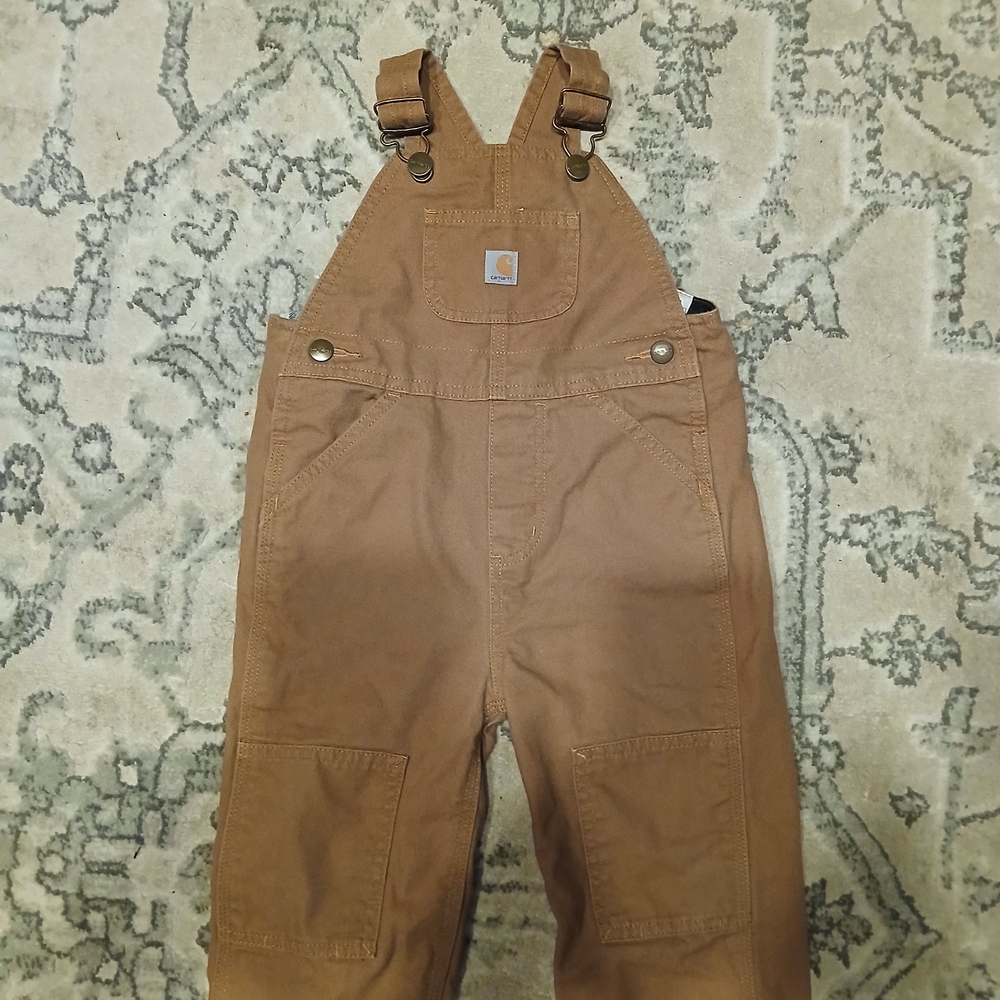 Carhartt Brown Overalls with Denim Jeans - Picture 3 of 10